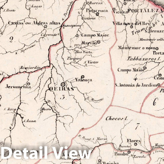 Historic Map : Brazil, , South America L. Das kaiserthum Brasilien. Provinz 2-10, 1830 Atlas , Vintage Wall Art