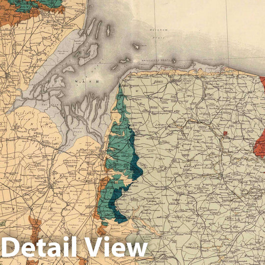 Historic Map : Sheet 9. Ordnance Survey of England and Wales, 1891 Geologic Atlas - Vintage Wall Art