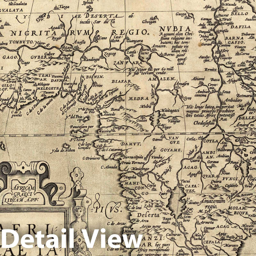 Historic Map : Africam Graeci Libyam App: Africae Tabula Nova. Edita Antverpiae 1570, 1570 Atlas - Vintage Wall Art