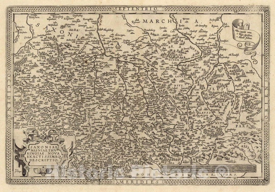 Historic Map : Germany, Saxony , Germany Saxoniae Misnae, Thuringiae, Nova Exactissimaqa Descriptio. Cum Privilegio, 1608 Atlas , Vintage Wall Art