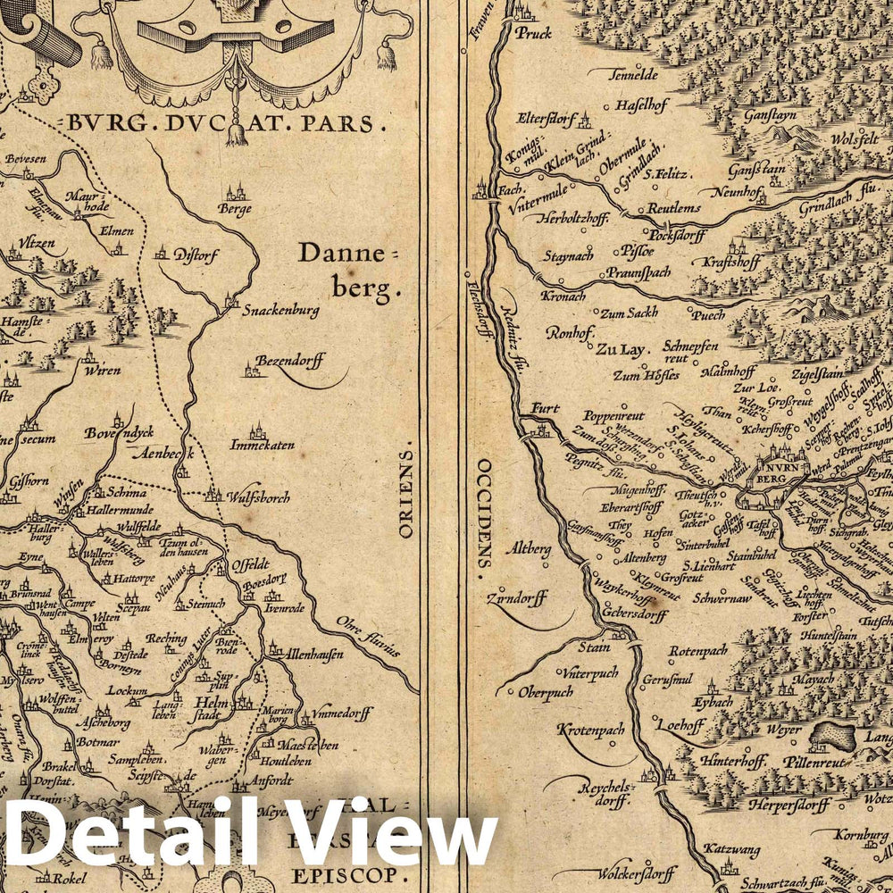 Historic Map : Germany, (66) Braunsvicensis, Luneburgensis. Norimberg, 1608 Atlas , Vintage Wall Art