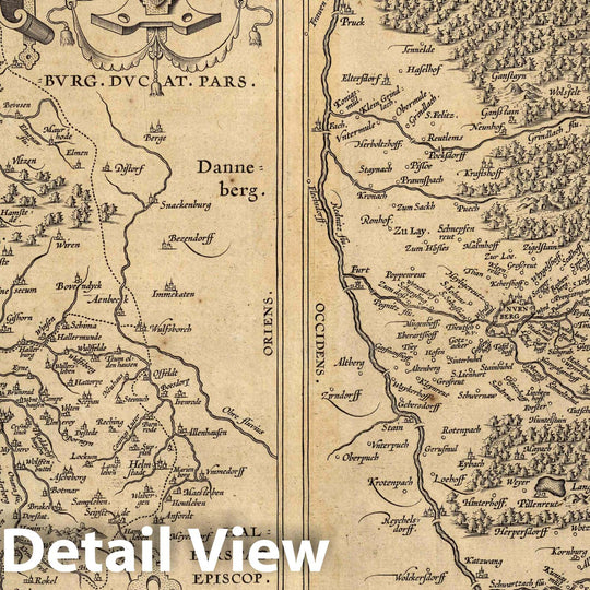 Historic Map : Germany, (66) Braunsvicensis, Luneburgensis. Norimberg, 1608 Atlas , Vintage Wall Art