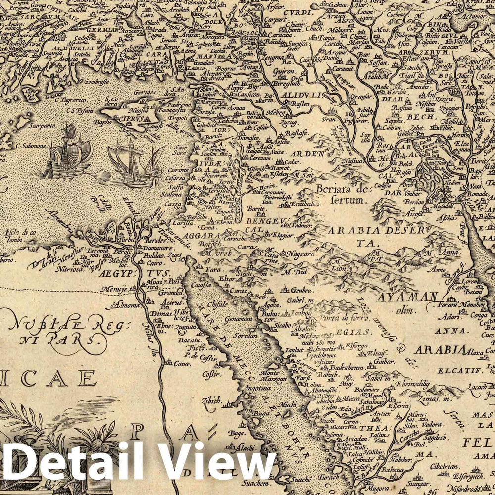 Historic Map : Turkey, Middle East (122) Turcici Imperii Descriptio, 1608 Atlas , Vintage Wall Art