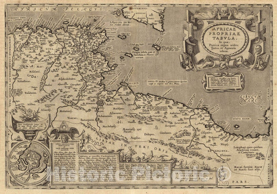 Historic Map : Lybia, Africa, North (xxxii) Africae Propriae Tabula, 1590 Atlas , Vintage Wall Art