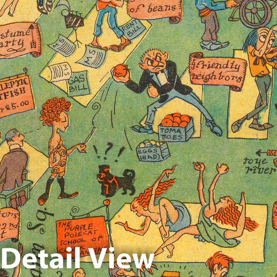 Historic Map : Ye Symbolic Pictorial mappe : Greenwich Village, in which is Pretend, not an Accurate Chart, but an Account of The Habits, Customs, and Appearance 1922