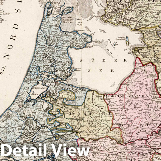 Historic Map : Netherlands, XIV. Karte von der Republik der Vereinigten Niederlande, 1795 Atlas , Vintage Wall Art