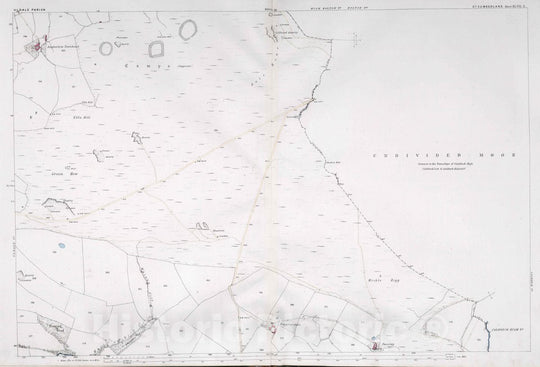 Historic Map : Uldale Parish. Co. Cumberland. Sheet XLVII.2, 1865 Atlas - Vintage Wall Art