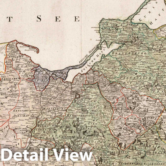 Historic Map : Prussia , Germany, XXV. Karte von Koenigreiche Perussen, 1796 Atlas , Vintage Wall Art