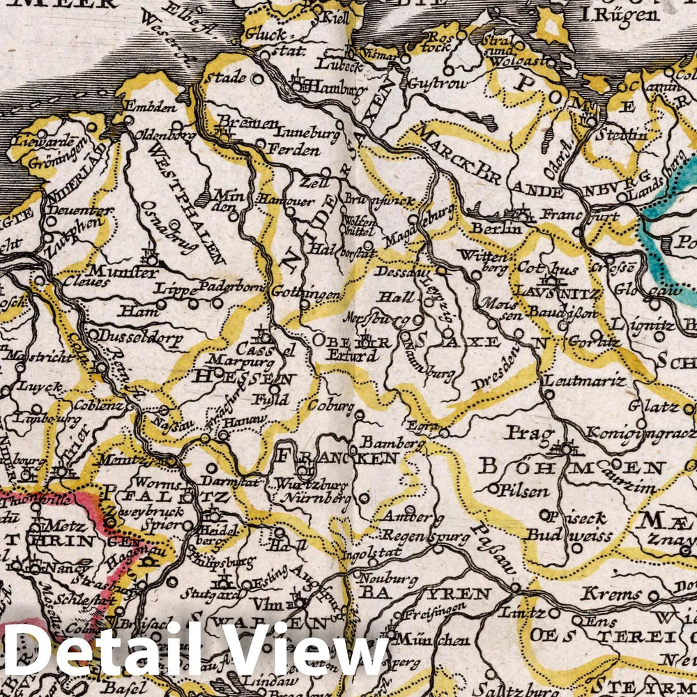 Historic Map : Germany, , Europe S. Imperium Romano-Germanicum, 1716 Atlas , Vintage Wall Art