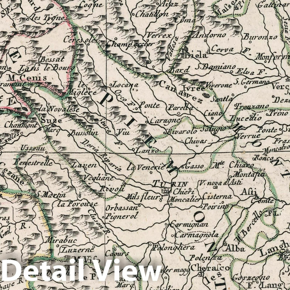 Historic Map : Italy, La Savoie, Le Piemont, Le Mont-Ferrat, Et La Republique De Genes, 1791 Atlas , Vintage Wall Art