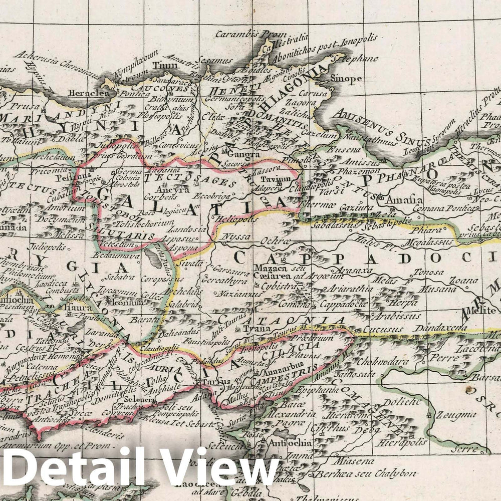 Historic Map : Asia Minor, descripta a Rto. Bona, Primario Hydrographo Navali. Venetiis 1790 Apud P. Santini. Atlas portatif, 1790 Atlas - Vintage Wall Art