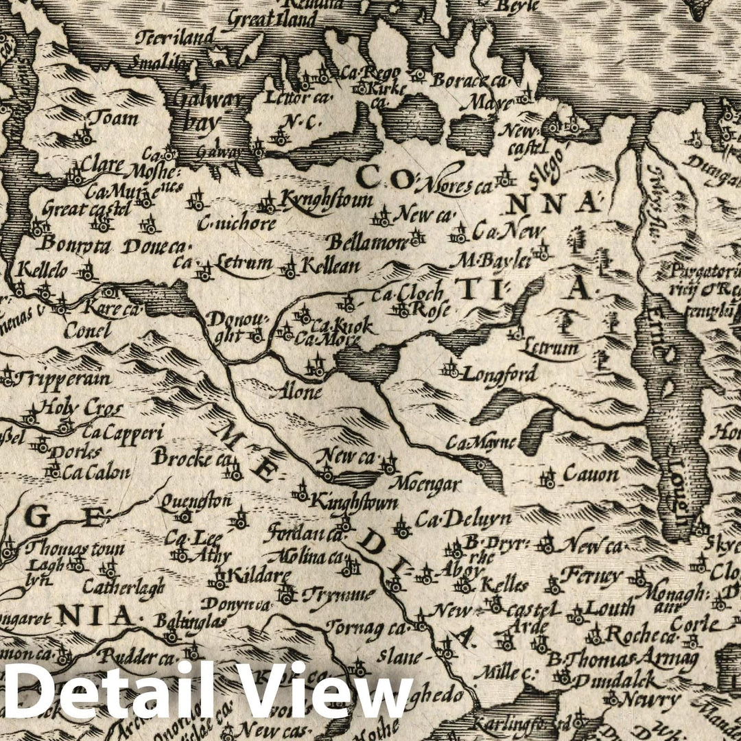 Historic Map : Ireland, Irlandia. (to accompany) Atlas Minor Gerardi Mercatoris, 1607 Atlas , Vintage Wall Art