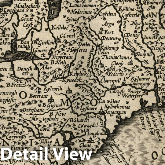 Historic Map : Ireland, Hiberniae V Tabula. (to accompany) Atlas Minor Gerardi Mercatoris, 1607 Atlas , Vintage Wall Art