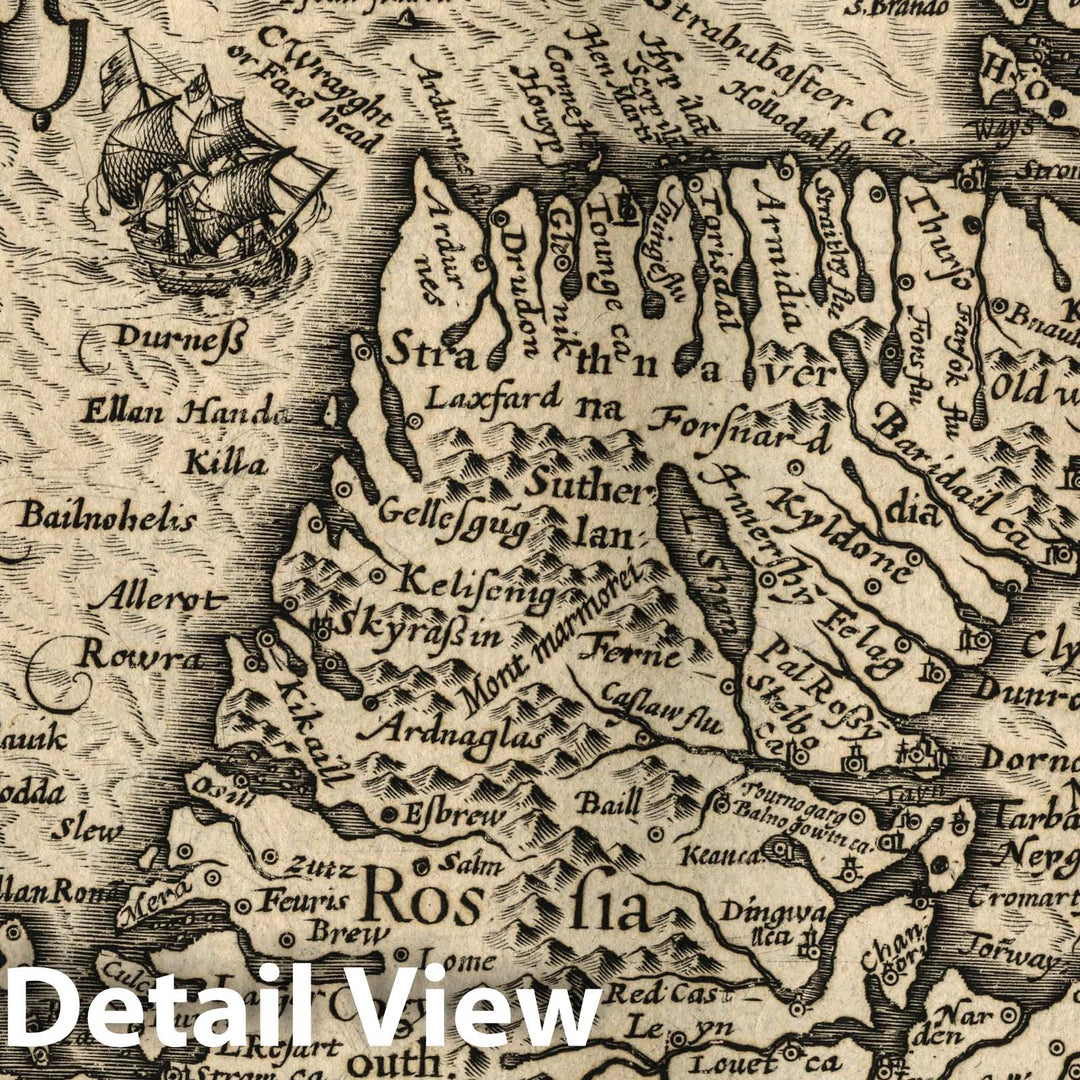 Historic Map : Scotland, Scotiae Tabula III. (to accompany) Atlas Minor Gerardi Mercatoris, 1607 Atlas , Vintage Wall Art