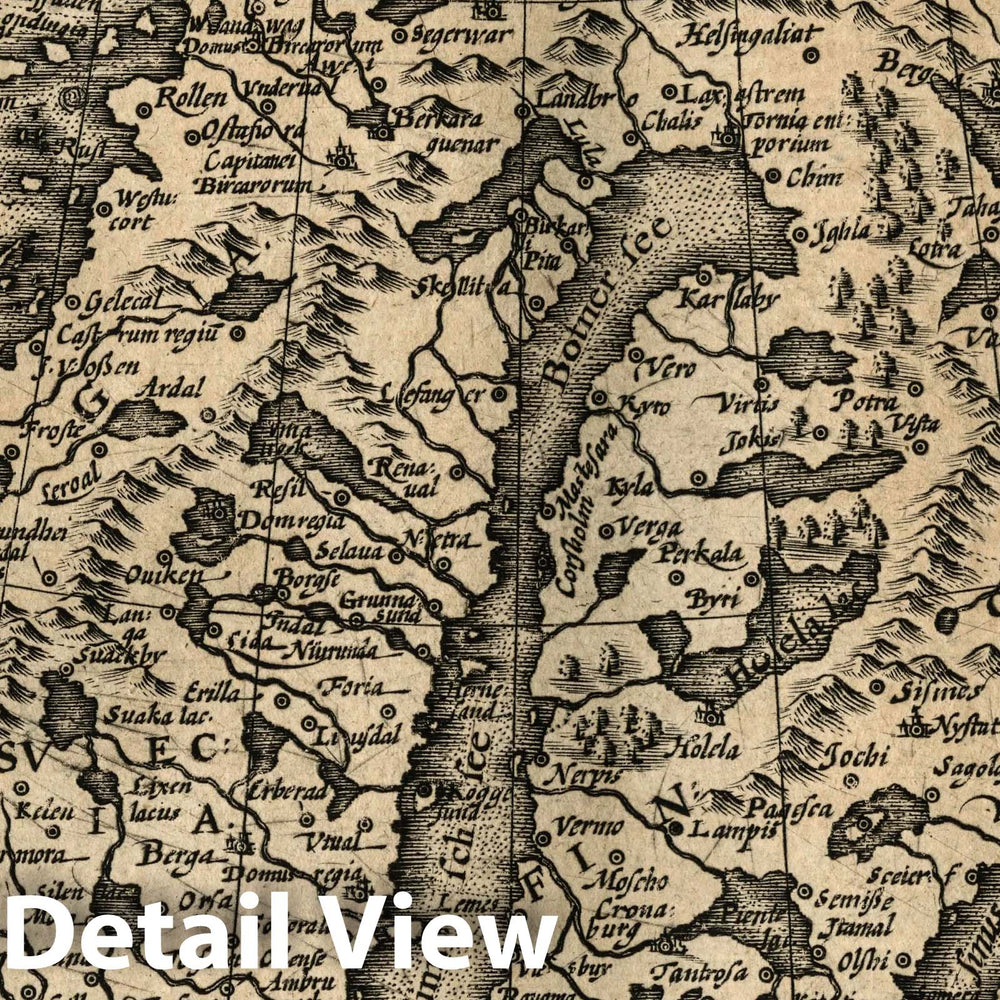 Historic Map : Sweden, Scandinavia Svecia, et Norwegia etc. (to accompany) Atlas Minor Gerardi Mercatoris, 1607 Atlas , Vintage Wall Art