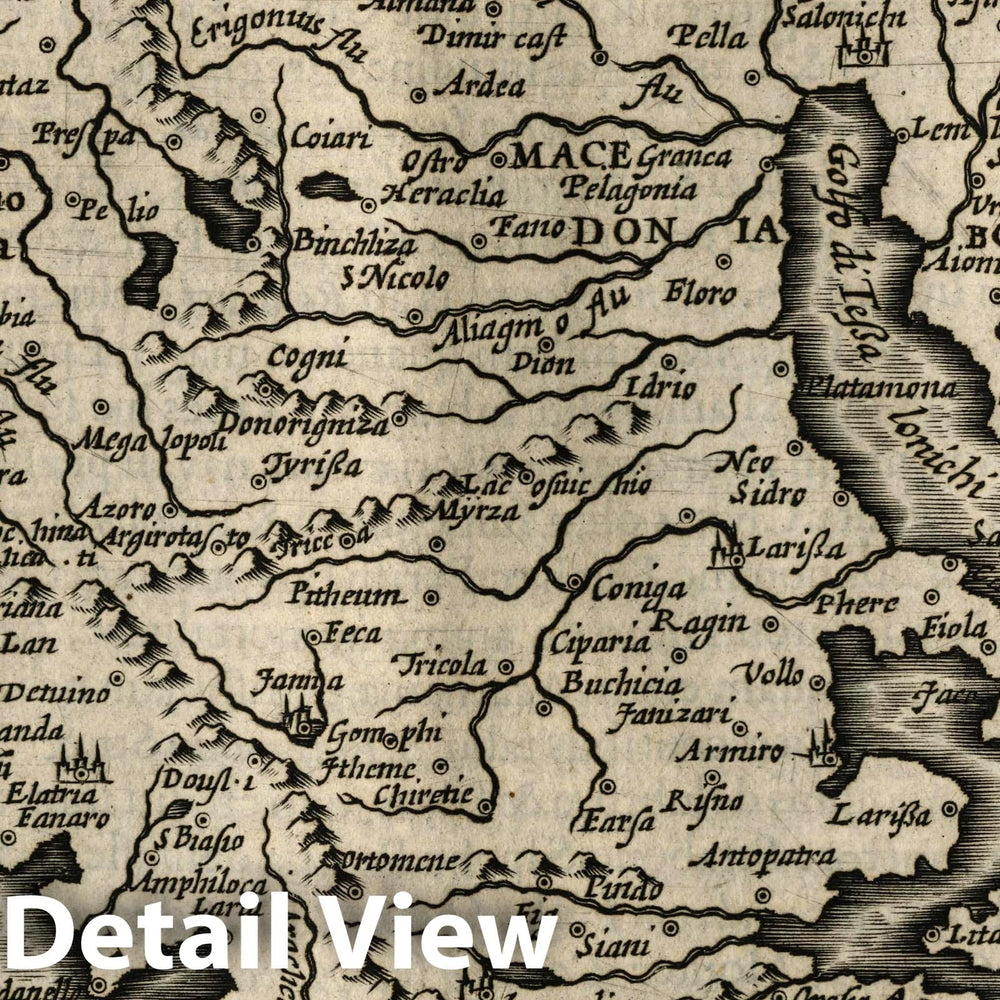 Historic Map : Macedonia, Macedonia Epir. et Achaia. (to accompany) Atlas Minor Gerardi Mercatoris, 1607 Atlas , Vintage Wall Art