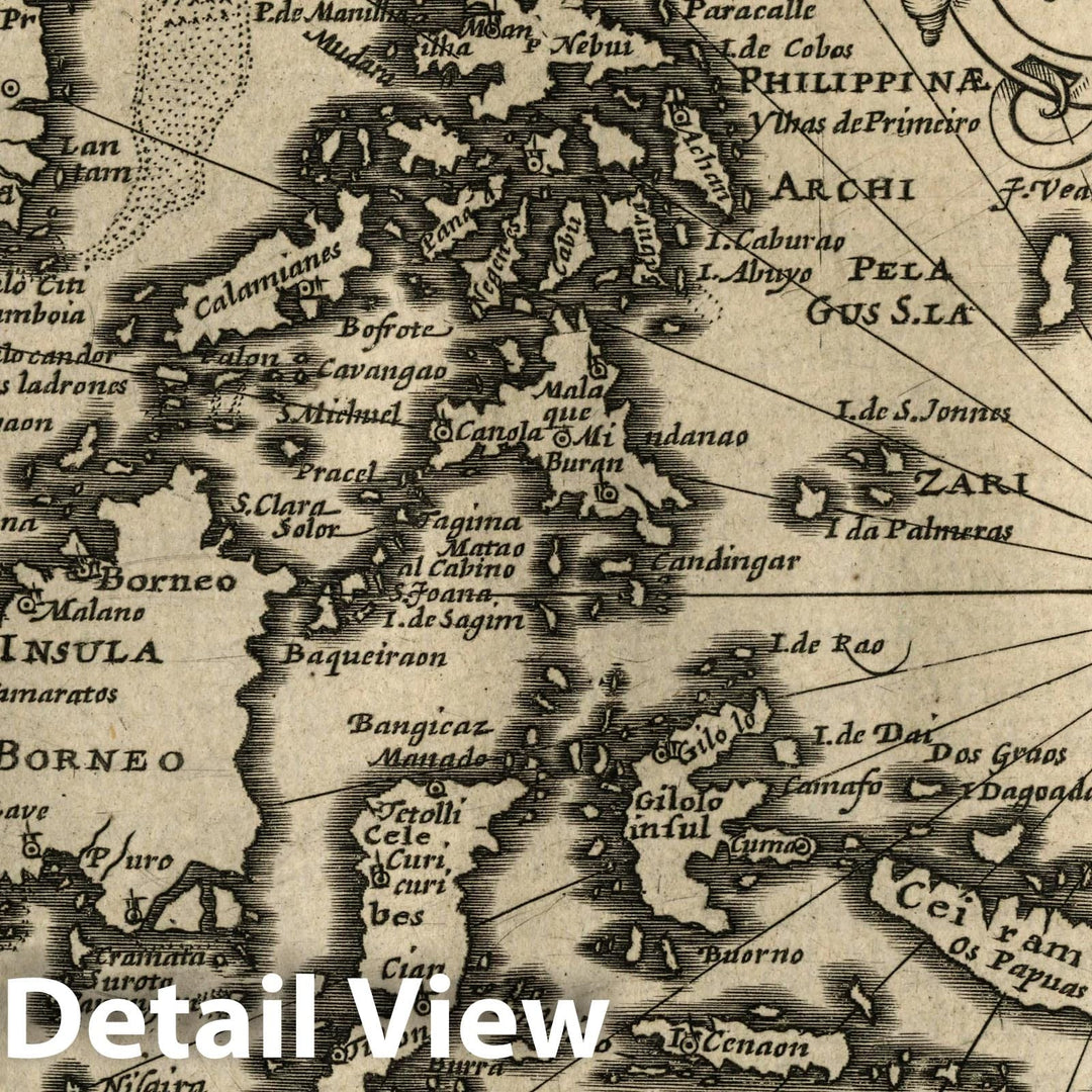 Historic Map : Southeast Asia Insulae Indiae orientalis. (to accompany) Atlas Minor Gerardi Mercatoris, 1607 Atlas , Vintage Wall Art