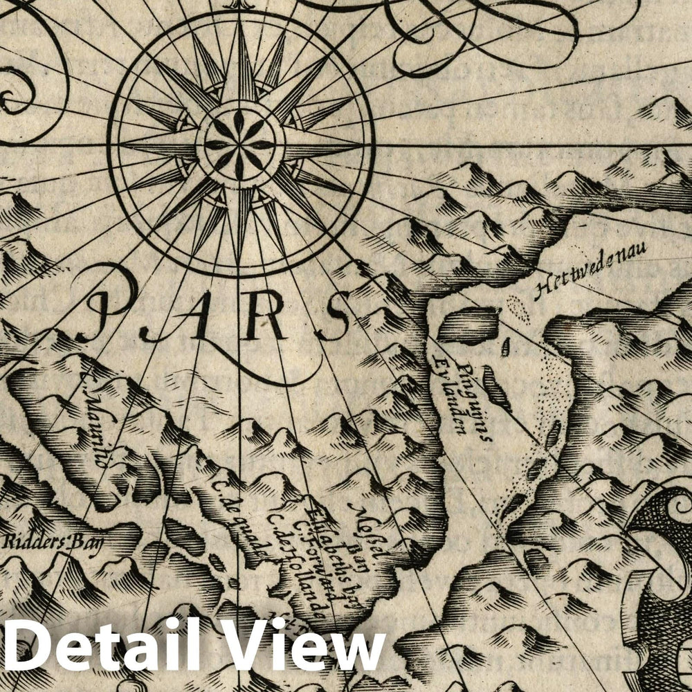 Historic Map : Argentina, Magellan, Strait of (Chile and Argentina) Fretum Magellani. (to accompany) Atlas Minor Gerardi Mercatoris, 1607 Atlas , Vintage Wall Art