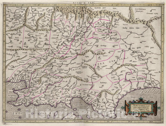 Historic Map : India, Asiae, X Tab. Tabvlarvm Ptolemaicarvm delineatio, 1618 Atlas , Vintage Wall Art