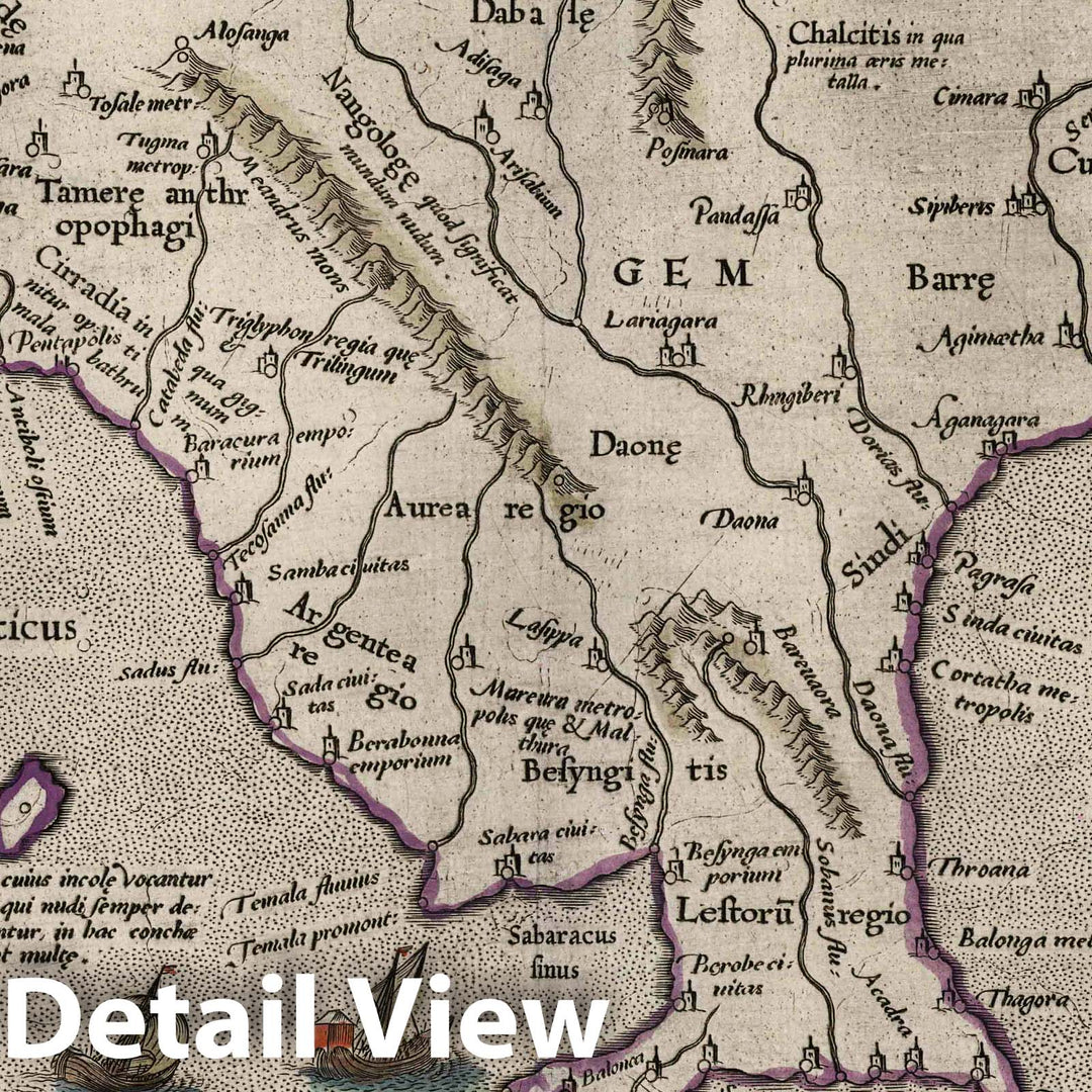 Historic Map : India, Southeast Asia Asiae, XI Tab. Tabvlarvm Ptolemaicarvm delineatio, 1618 Atlas , Vintage Wall Art