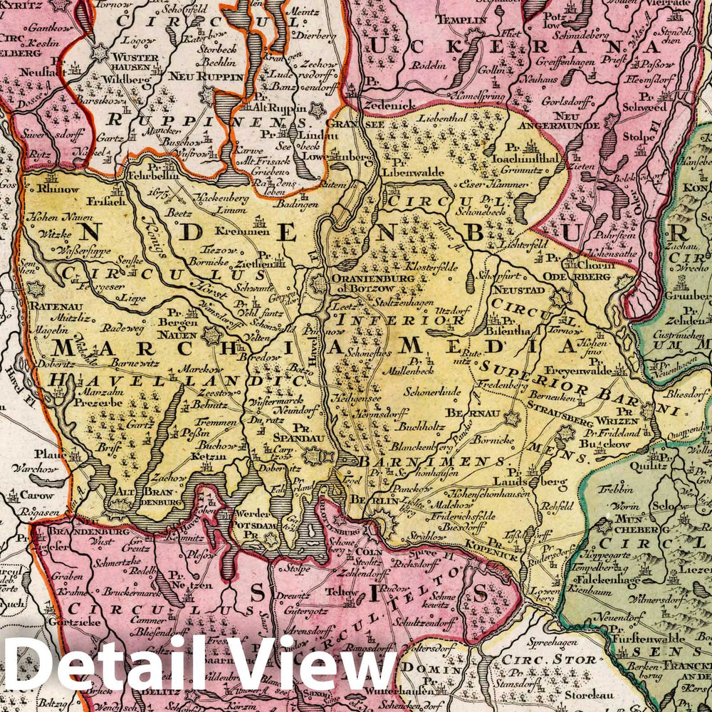 Historic Map : Brandenburg , Germany 32. Electoratus sive Marchia Brandenburgensis, 1736 Atlas , Vintage Wall Art