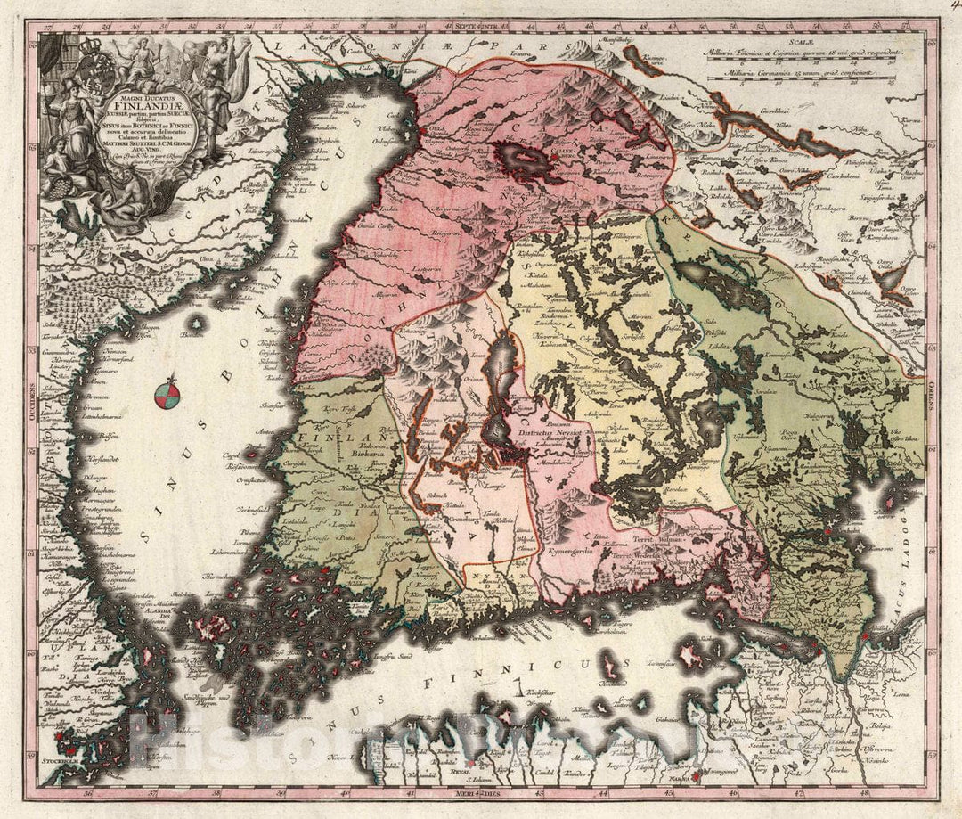 Historic Map : Finland, 40. Magni Ducatus Finlandiae, 1730 Atlas , Vintage Wall Art