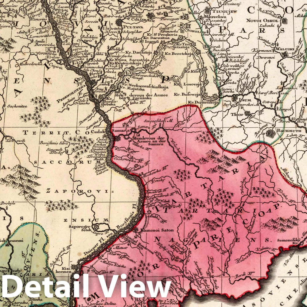 Historic Map : Ukraine, Crimea 51. Turicicurum et Tartaricum, 1740 Atlas , Vintage Wall Art