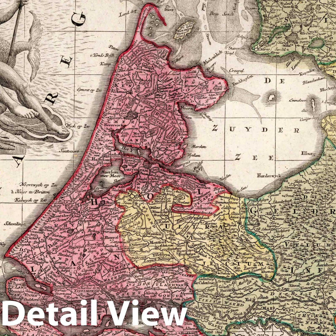 Historic Map : Netherlands, 28. Belgium Foederatm, 1740 Atlas , Vintage Wall Art