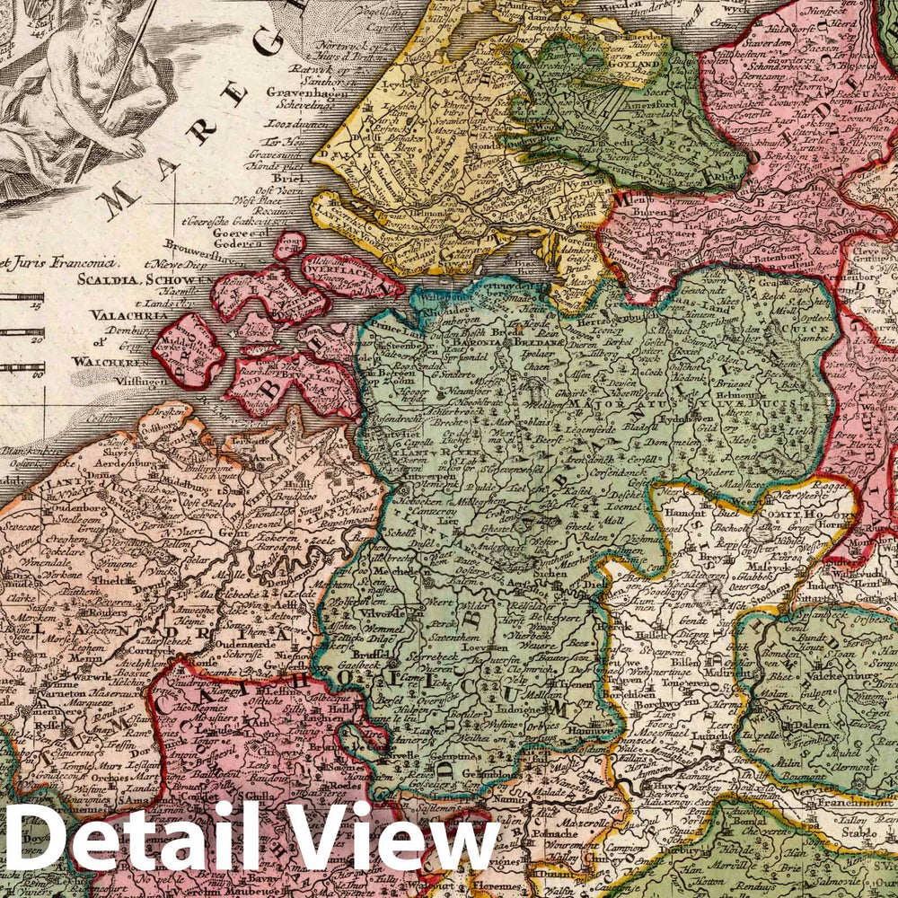 Historic Map : Netherlands, 30. XVII. Provinciae Belgii sive Germaniae Interioris, 1740 Atlas , Vintage Wall Art