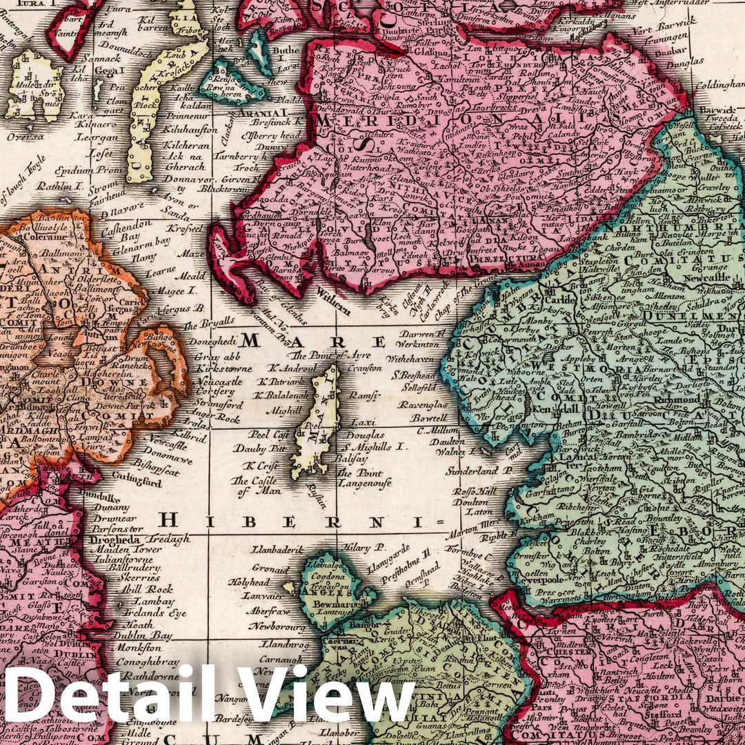 Historic Map : England, British Isles Tabula Novissima Accuratissima Regnorum Angliae Scotia Hiberniae, 1727 Atlas , Vintage Wall Art