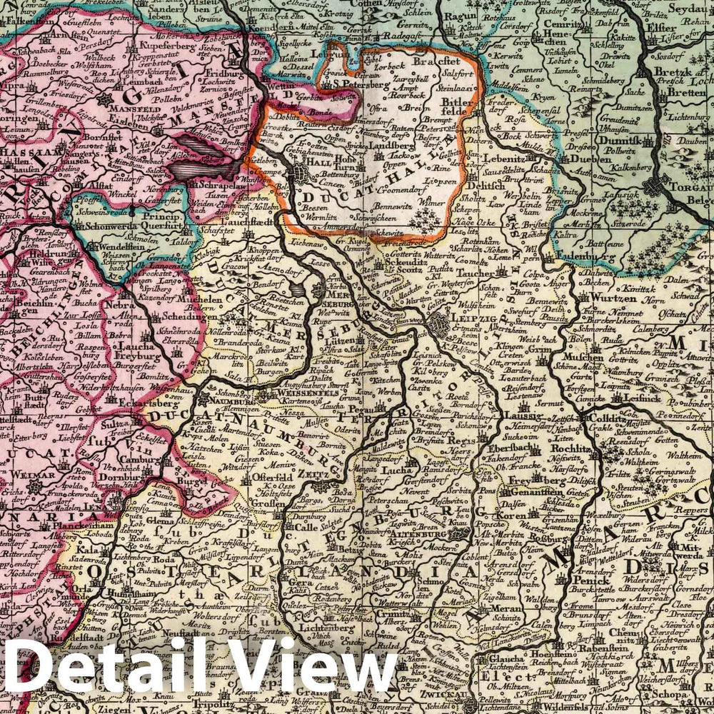 Historic Map : Germany, 31. Saxoniae Superioris, 1730 Atlas , Vintage Wall Art