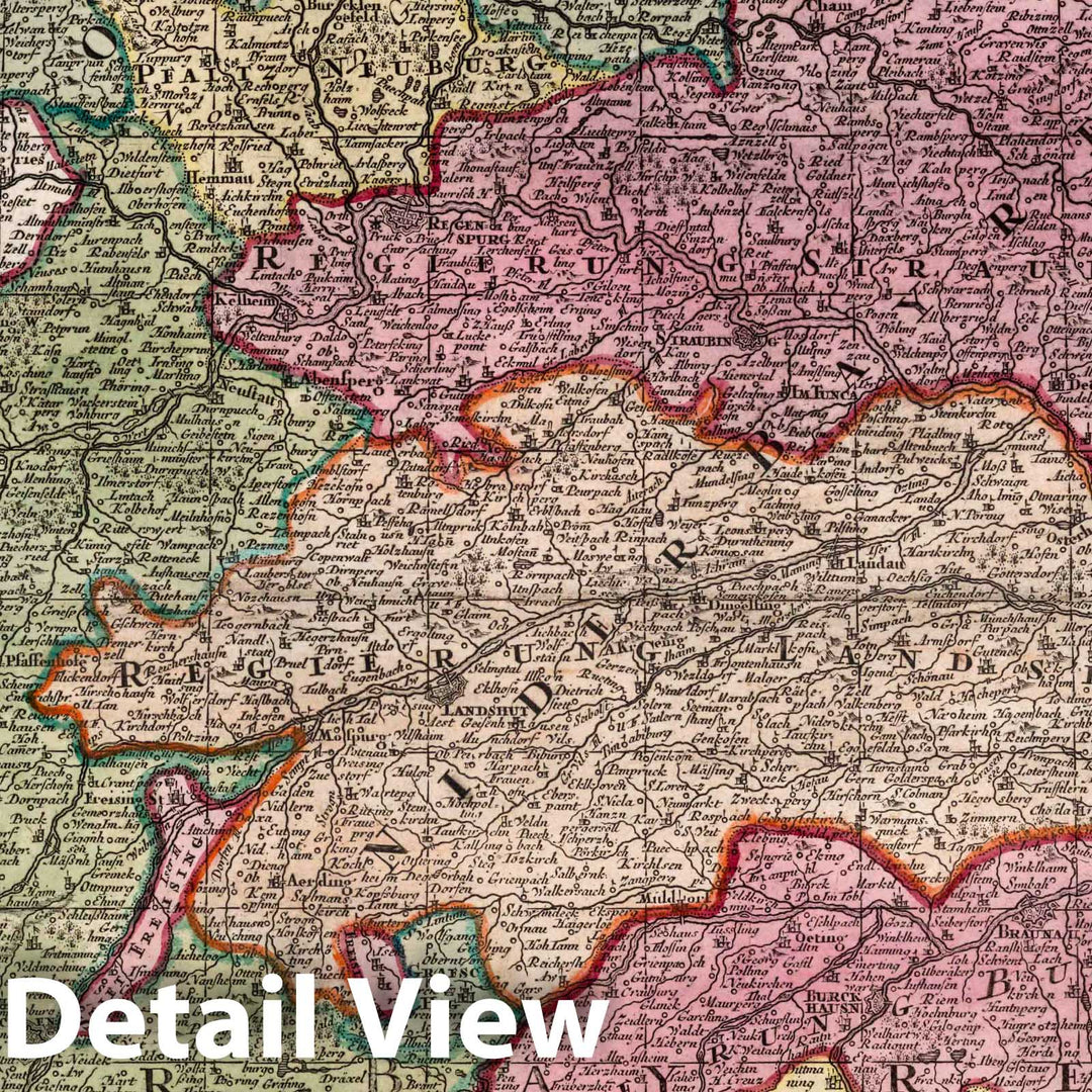 Historic Map : Bavaria , Germany 35. Circulus Bavariae, 1729 Atlas , Vintage Wall Art