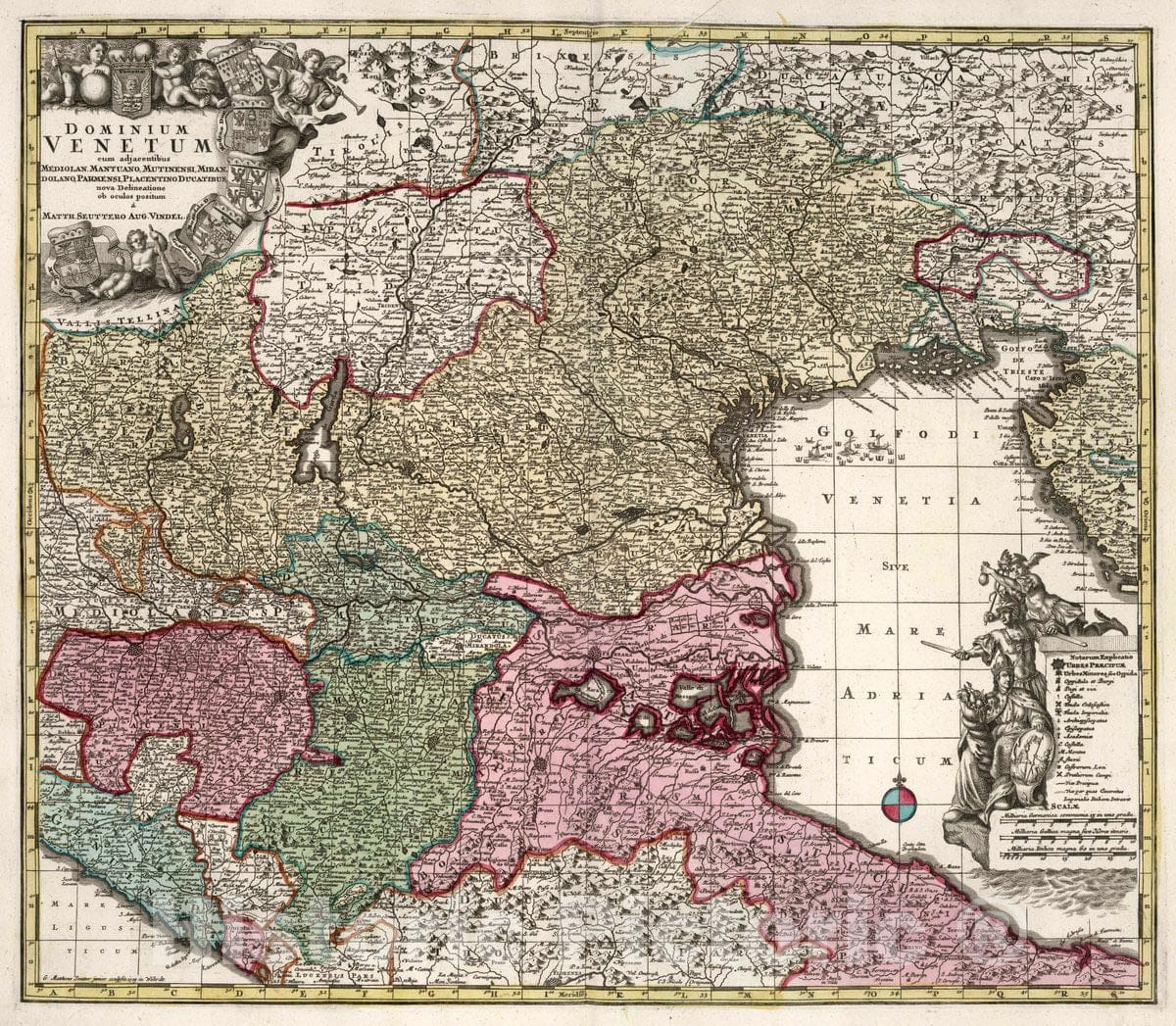 Historic Map : Venice (Italy) 46. Dominium Venetum, 1730 Atlas , Vintage Wall Art