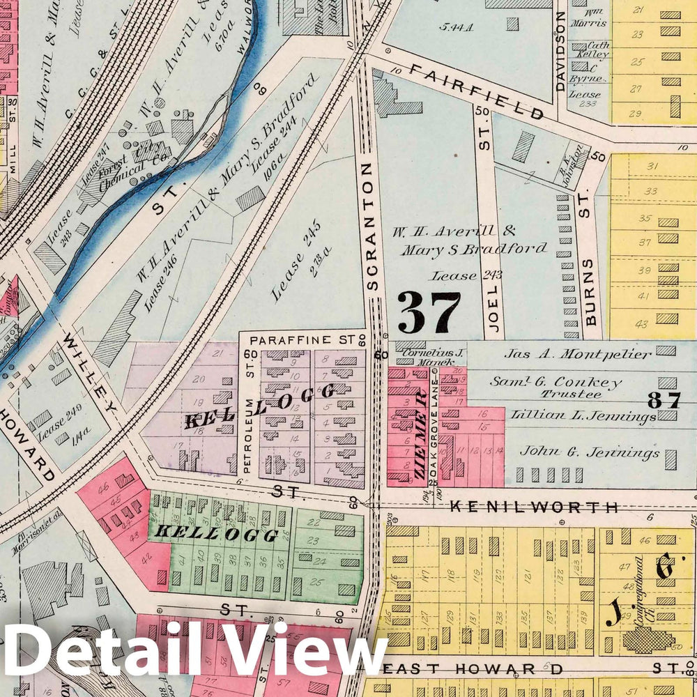 Historic Map : Part 44. City of Cleveland, 1892 Atlas - Vintage Wall Art