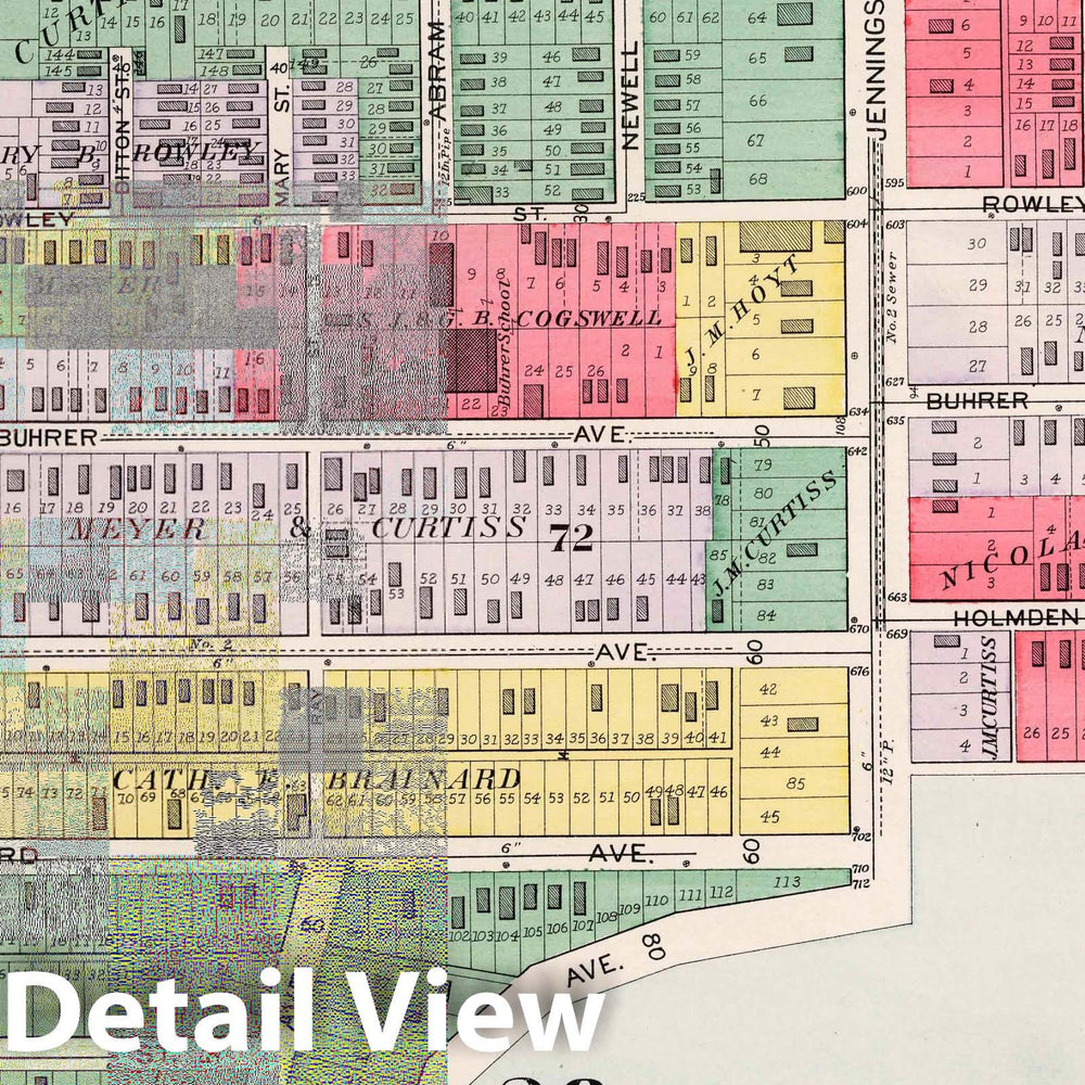 Historic Map : Part 48. City of Cleveland, 1892 Atlas - Vintage Wall Art