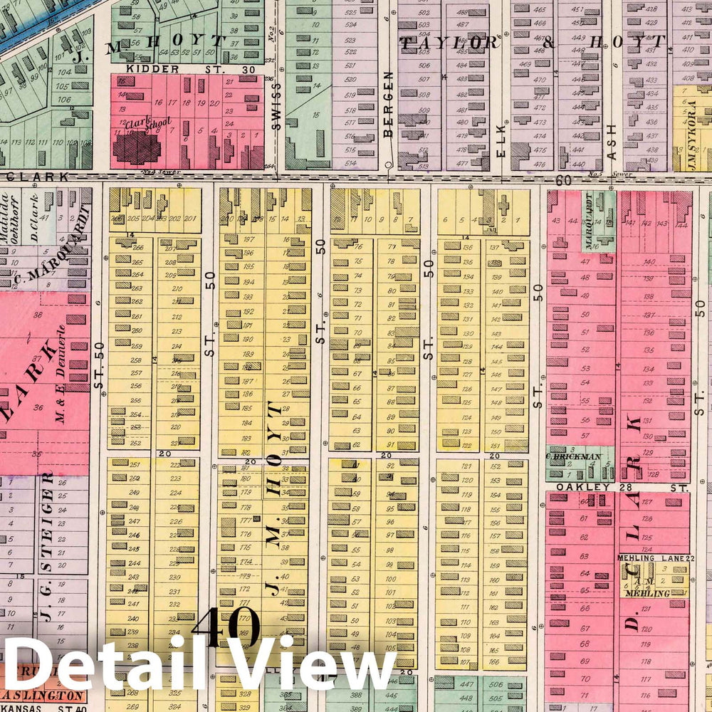 Historic Map : Part 50. City of Cleveland, 1892 Atlas - Vintage Wall Art