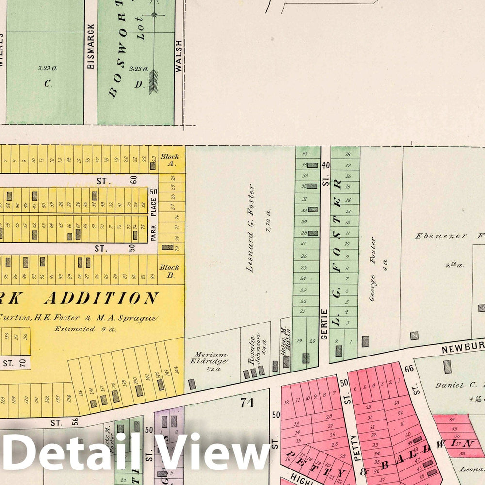 Historic Map : Part 1. Brooklyn, 1892 Atlas - Vintage Wall Art