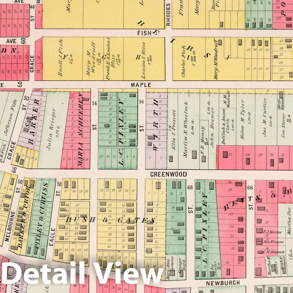 Historic Map : Part 2. Brooklyn, 1892 Atlas - Vintage Wall Art