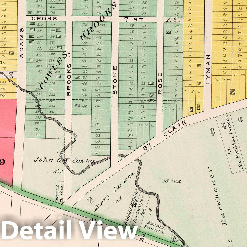 Historic Map : Part 2. Collinwood, 1892 Atlas - Vintage Wall Art