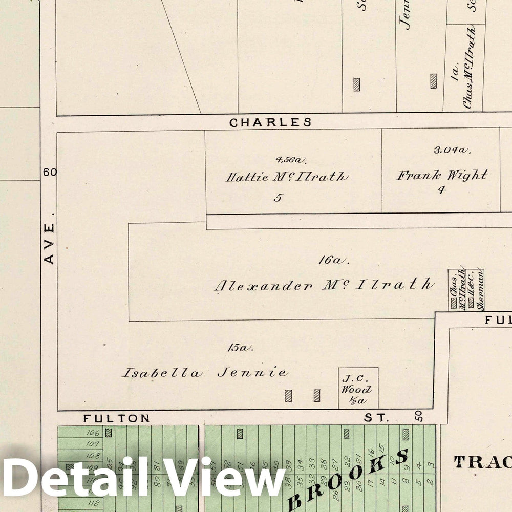 Historic Map : Part 3. Collinwood, 1892 Atlas - Vintage Wall Art