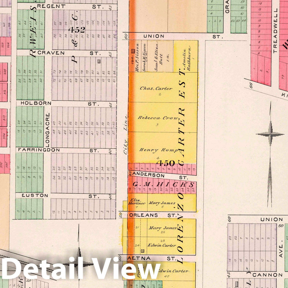 Historic Map : Allotments in Newburgh Twp, 1892 Atlas - Vintage Wall Art