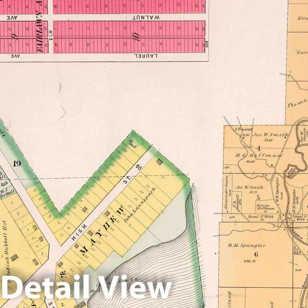 Historic Map : Part 2. Chagrin Falls, 1892 Atlas - Vintage Wall Art