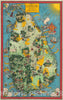 Historic Map - 1933 Pictorial Map - Ceylon, her Tea and Other Industries. - Vintage Wall Art