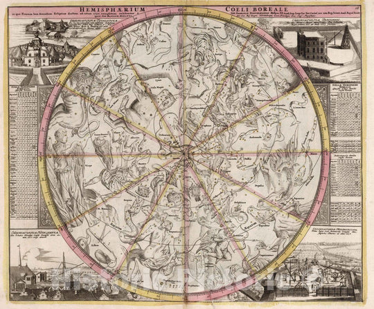 Historic Map : Hemisphaerium Coeli Boreale, 1742 Celestial Atlas v2