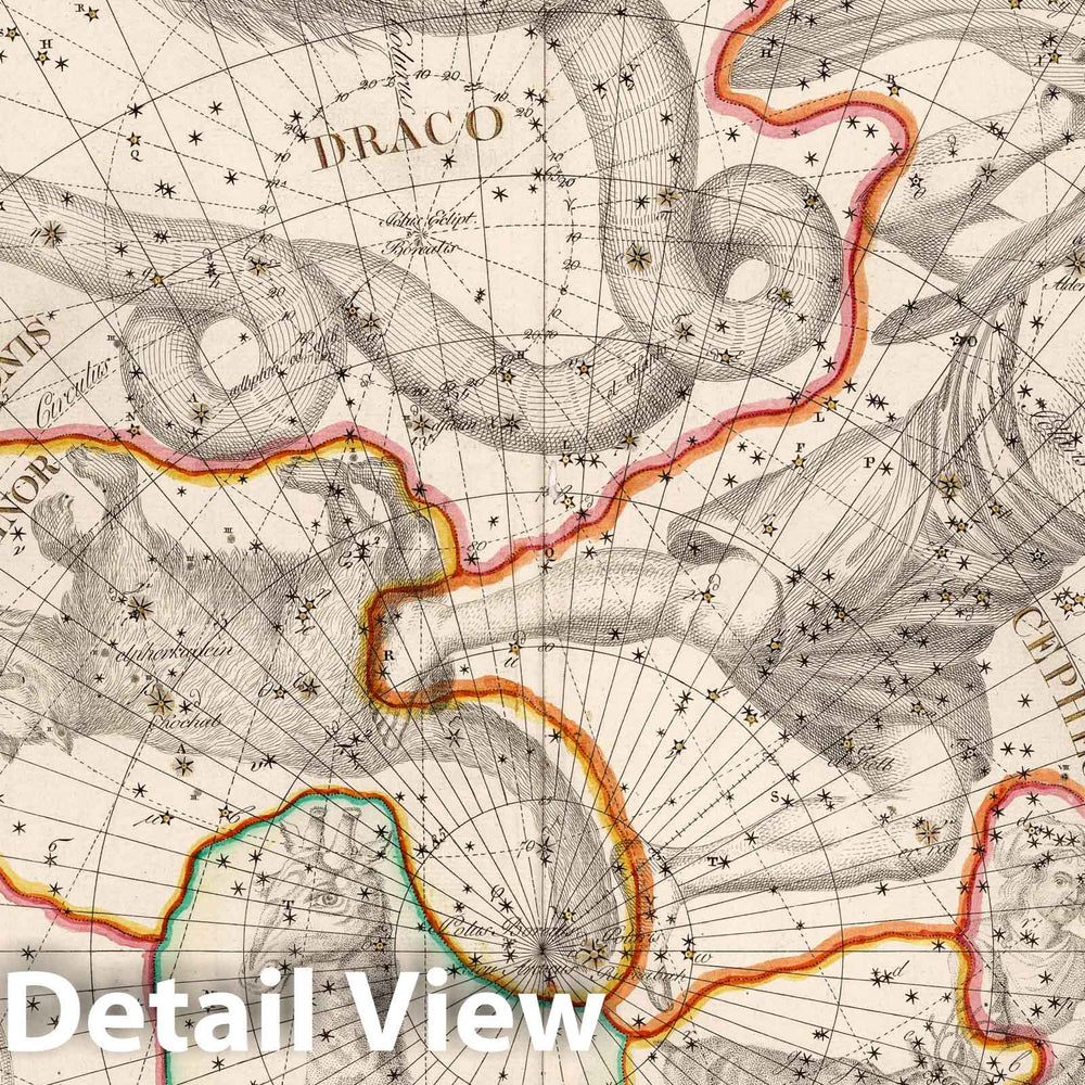 Historic Map : III. Ursa Minor. Coelum Stellatum, 1801 Celestial Atlas - Vintage Wall Art