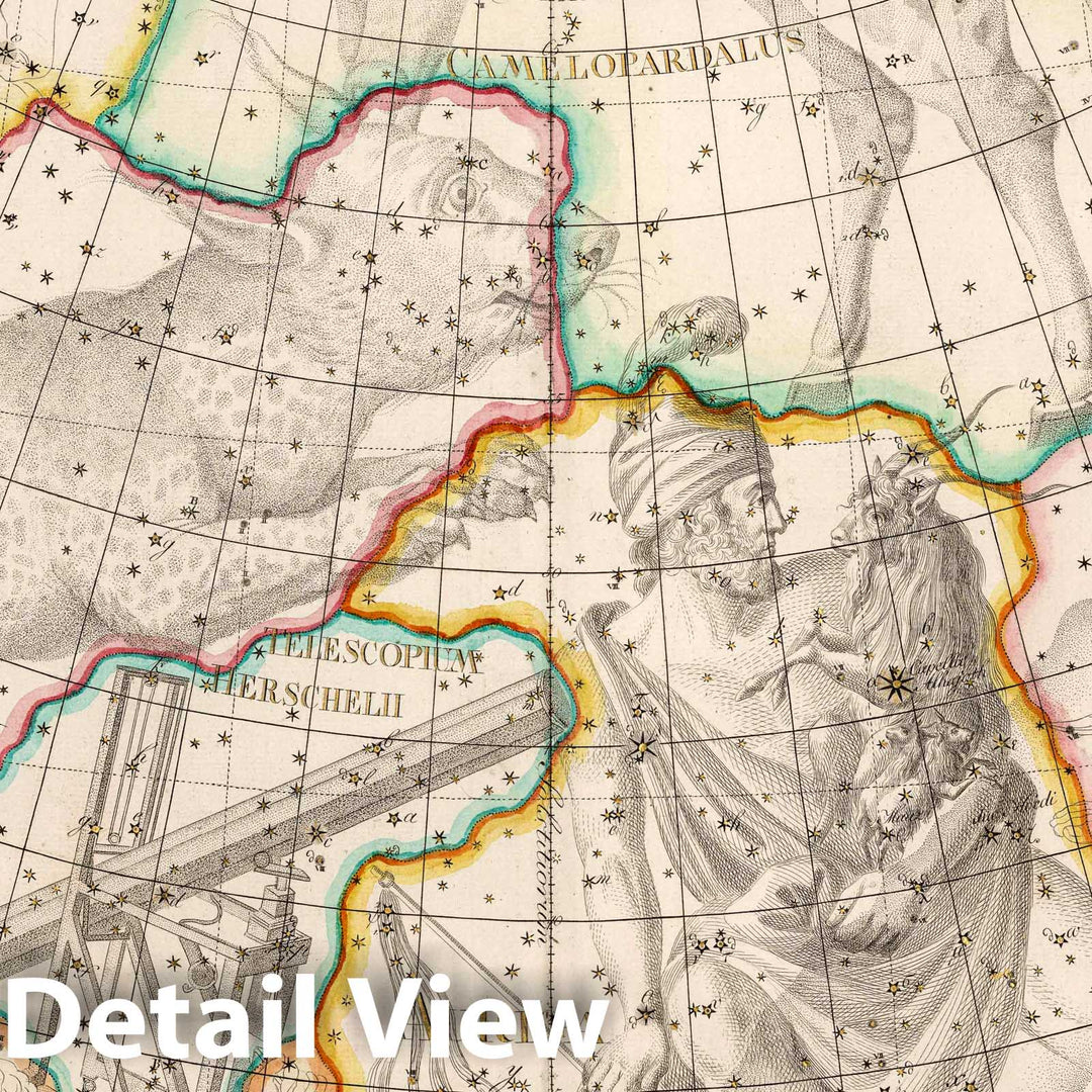 Historic Map : V. Auriga. Coelum Stellatum, 1801 Celestial Atlas - Vintage Wall Art