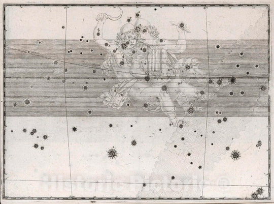 Historic Map : Constellation: Gemini, The Twins: Castor and Pollux, 1655 Celestial Atlas - Vintage Wall Art