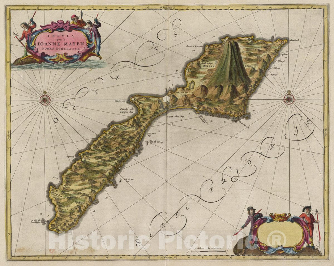 Historic Map : Norway, Greenland Sea Insvla Qv?Ioanne Mayen Nomen Sortita Est, 1665 Atlas , Vintage Wall Art