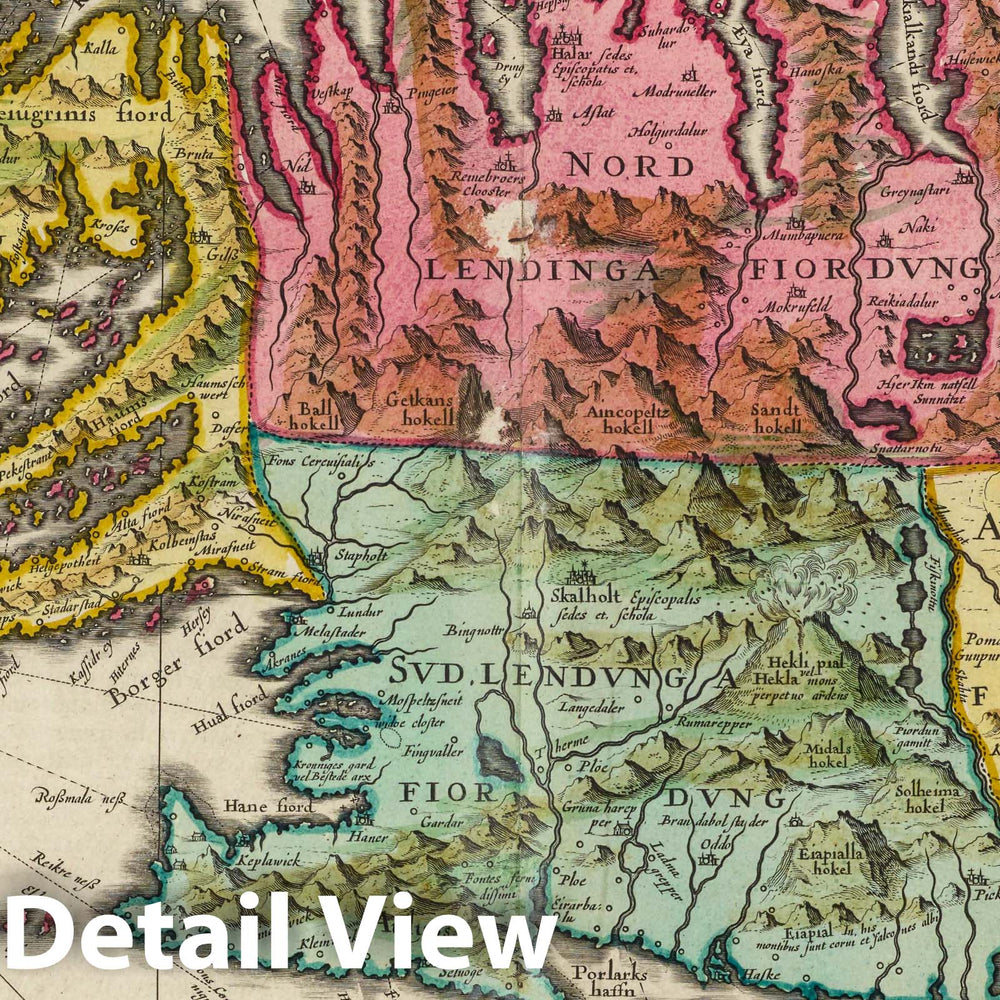 Historic Map : Iceland, Atlas Maior Sive Cosmographia Blaviana, Qua Solvm, Salvm, Coelvm, Accvratissime Describvntvr. Tabula Islandi? 1665 Atlas , Vintage Wall Art