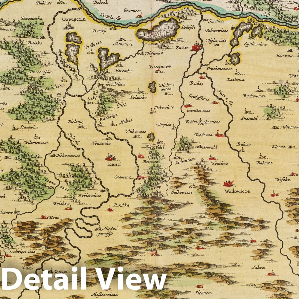 Historic Map : Poland, Dvcatvs Oswiezensis et Zatoriensis, 1665 Atlas , Vintage Wall Art